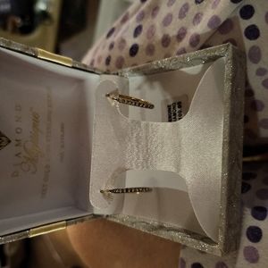 Ladies gold vermiel hoop earrings